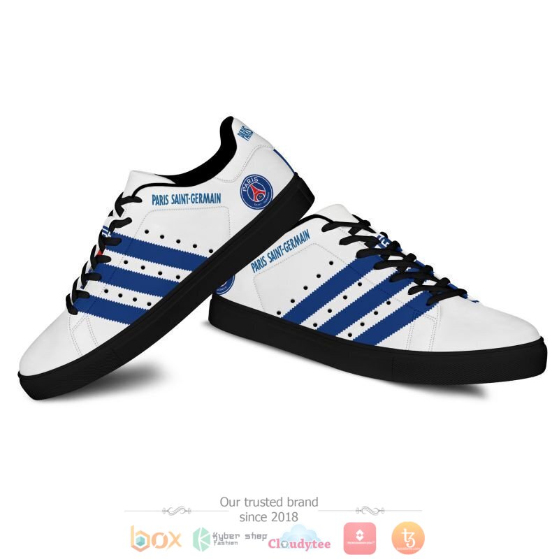 Paris Saint-Germain FC White Blue Stan Smith Shoes Paris Saint-Germain FC White Blue Stan Smith Shoes