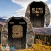 NCAA NC State Wolfpack Custom Name Black Forest Sweatshirt
