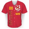 NCAA Maryland Terrapins Custom Name Number Red Baseball Jersey