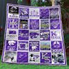 NCAA Kansas State Wildcats Purple White Quilt Blanket V6