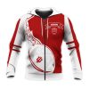 NCAA Indiana Hoosiers White Crimson Ball Zip Up Hoodie
