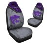 NCAA Kansas State Wildcats Silver Purple Polynesian Car Seat Covers