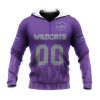 NCAA Kansas State Wildcats Custom Text Number Purple Ombre Pullover Hoodie