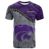 NCAA Kansas State Wildcats Silver Purple Polynesian T-Shirt V6