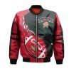 NCAA Maryland Terrapins Red Ball Black Bomber Jacket