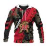 NCAA Maryland Terrapins Red Flowers Zip Up Hoodie