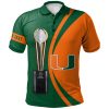NCAA Miami Hurricanes Custom Text Champions Polo Shirt