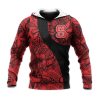 NCAA NC State Wolfpack Red Black Polynesian Pullover Hoodie