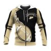 NCAA Purdue Boilermakers Gold Ball Black Zip Up Hoodie