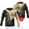 NCAA Purdue Boilermakers Custom Name Black Skull Gold Pullover Hoodie