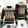 NCAA Purdue Boilermakers Custom Name Gold Black Ugly Christmas Sweater