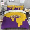 NCAA Albany Great Danes Purple Gold Bedding Set