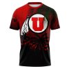 NCAA Utah Utes Coconut Tree Tropical Grunge Red T-Shirt