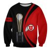 NCAA Utah Utes Custom Text Red Black National Champions Sweatshirt