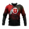 NCAA Utah Utes Coconut Tree Tropical Grunge Red Zip Up Hoodie