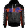 NCAA Boise State Broncos Black Orange Pullover Hoodie