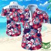 NCAA Arizona Wildcats Red Blue Tropical Flowers Hawaiian Shirt