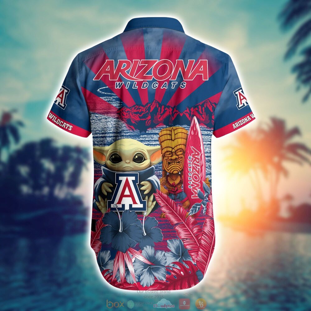 NCAA Arizona Wildcats Baby Yoda Hawaiian Shirt NCAA Arizona Wildcats Baby Yoda Hawaiian Shirt