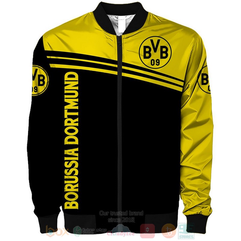 Borussia Dortmund Black Yellow Bomber Jacket