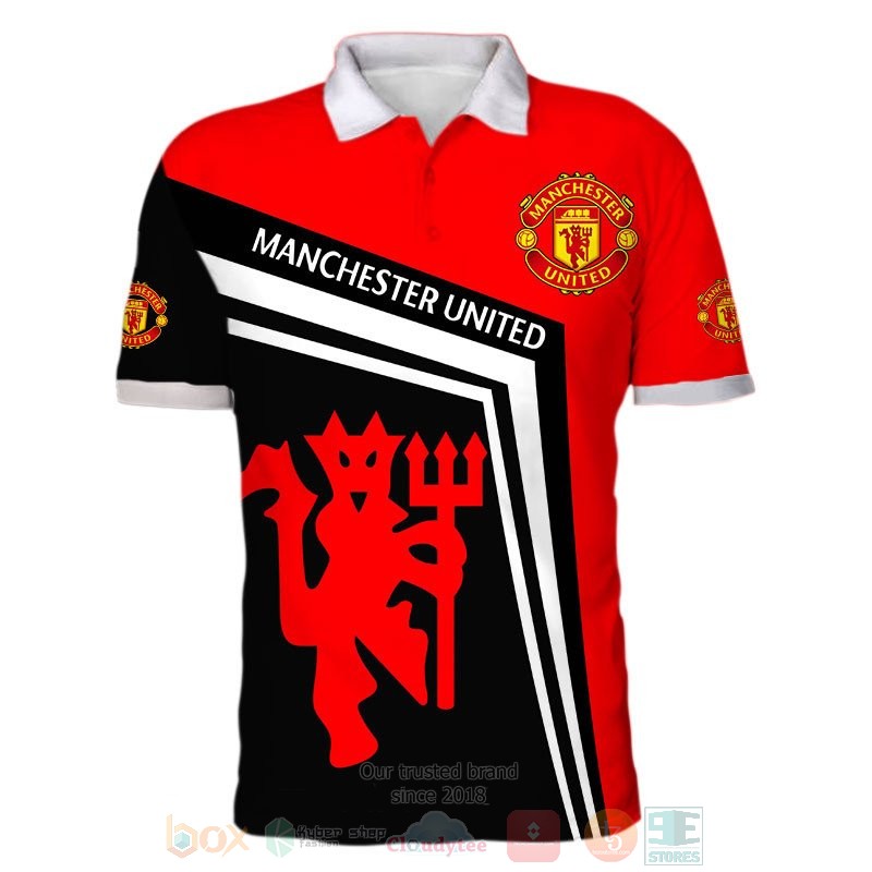Manchester United Red Black Polo Shirt V5 Manchester United Red Black Polo Shirt V5