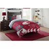 NCAA Washington State Cougars Red Grey Hexagon Bedding Set