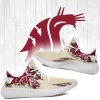 NCAA Washington State Cougars Red Cream Scratch Yeezy Boost Sneakers