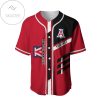 NCAA Arizona Wildcats Custom Text Red Black Baseball Jersey