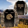 NCAA Boise State Broncos Custom Name Black Camo Sweatshirt