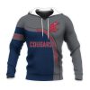 NCAA Washington State Cougars Custom Text Number Blue Grey Pullover Hoodie