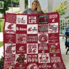 NCAA Washington State Cougars Red Touch Down Quilt Blanket