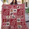 NCAA Washington State Cougars Red White Quilt Blanket