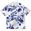 NCAA Boise State Broncos Blue White Tropical Flowers Hawaiian Shirt