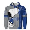 NCAA Memphis Tigers Blue Gray Snoopy Pullover Hoodie