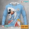 Manchester City Custom Name Mickey Zip Up Hoodie