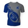 NCAA Memphis Tigers Blue Gray Flame Ball T-Shirt