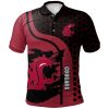 NCAA Washington State Cougars Red Black Special Polo Shirt