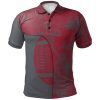 NCAA Washington State Cougars Red Grey Graffiti Spray Polo Shirt