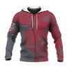 NCAA Washington State Cougars Red Grey Graffiti Spray Pullover Hoodie