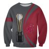 NCAA Washington State Cougars Custom Text Red Grey Champions Sweatshirt