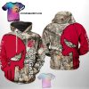 NCAA Washington State Cougars Red Skull Camo Pullover Hoodie