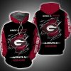 NCAA Georgia Bulldogs Back Red Scratch Fans Gift Pullover Hoodie