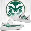 NCAA Colorado State Rams White Green Scratch Yeezy Boost Sneakers