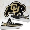 NCAA Colorado Buffaloes Black Gold Ralphie Yeezy Boost Sneakers