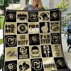 NCAA Colorado Buffaloes Gold Black Love Buffs Quilt Blanket