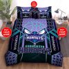 NBA Charlotte Hornets Custom Name Purple Black Bedding Set