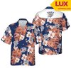 NBA Oklahoma City Thunder White Hibiscus Orange Leaves Hawaiian Shirt