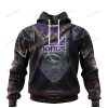 NBA Sacramento Kings Custom Name Number Warrior Armor Pullover Hoodie