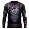 NBA Sacramento Kings Custom Name Number Warrior Armor Sweatshirt