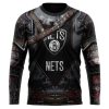 NBA Brooklyn Nets Custom Name Number Warrior Armor Jersey Sweatshirt