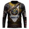 NBA Denver Nuggets Custom Name Number Warrior Armor Sweatshirt